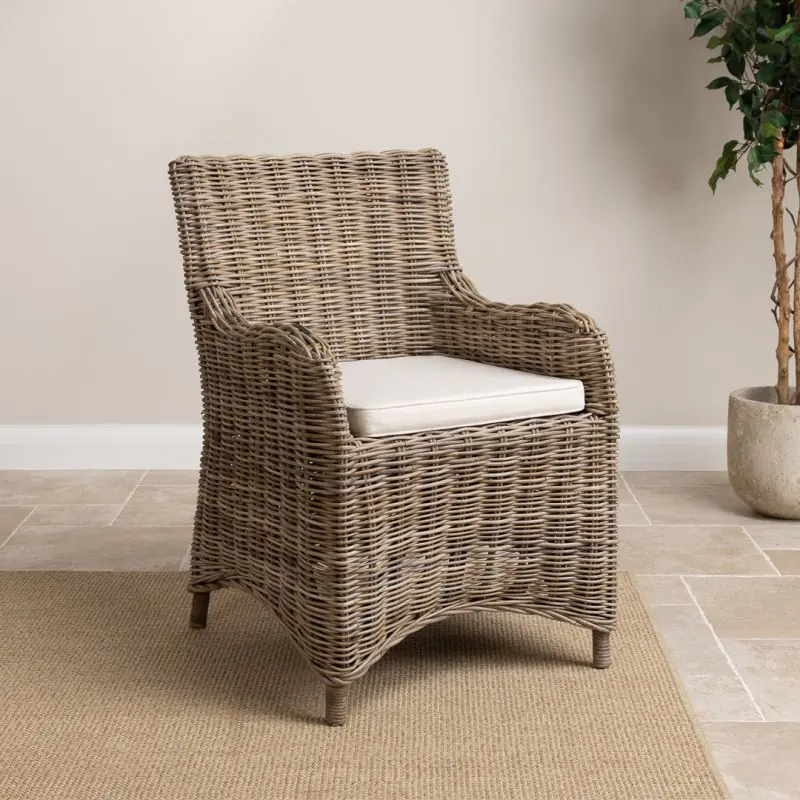 Donna Natural Wicker Armchair