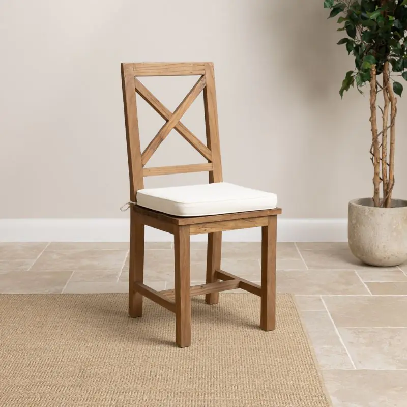 Reclaimed Elm Cross Back Dining Chair