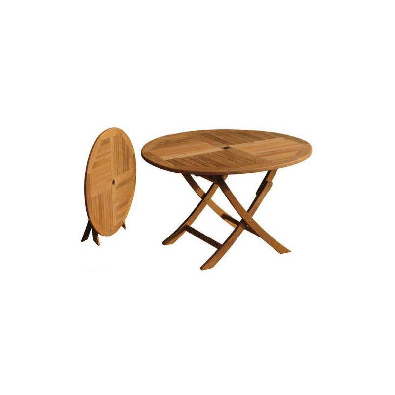 1.2m Teak Circular Folding Table 