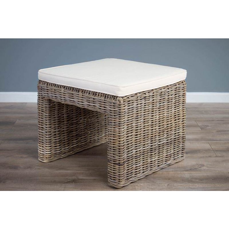 60cm Natural Wicker Zara Foot Stool