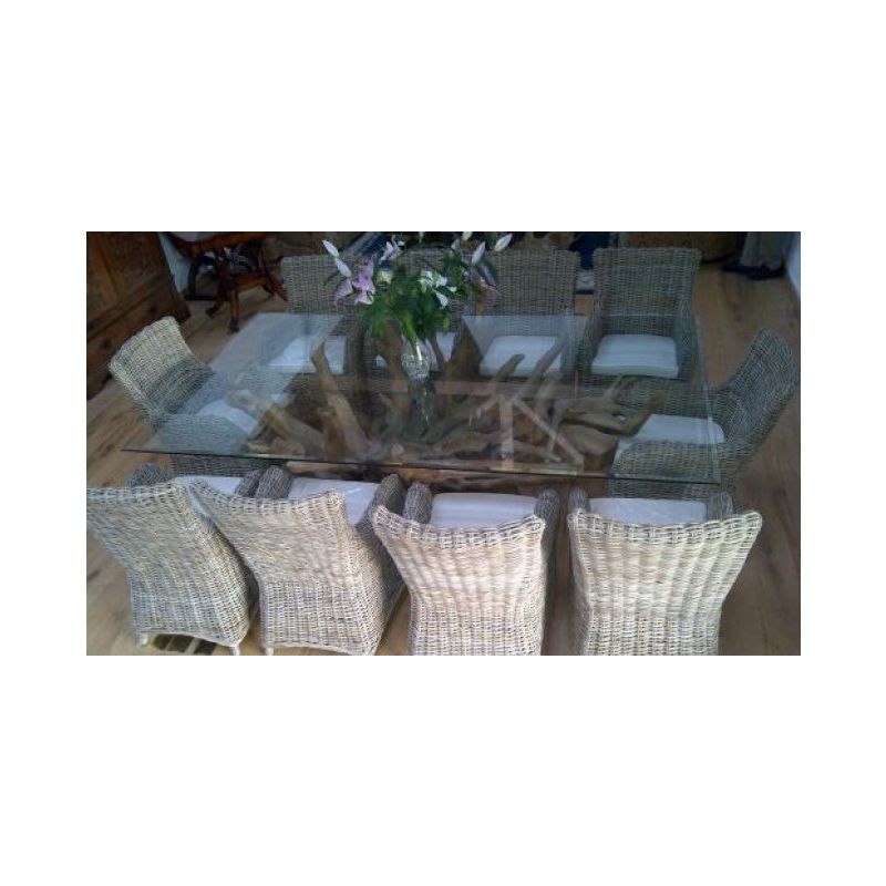 2.4m x 1.4m Reclaimed Teak Root Rectangular Dining Table