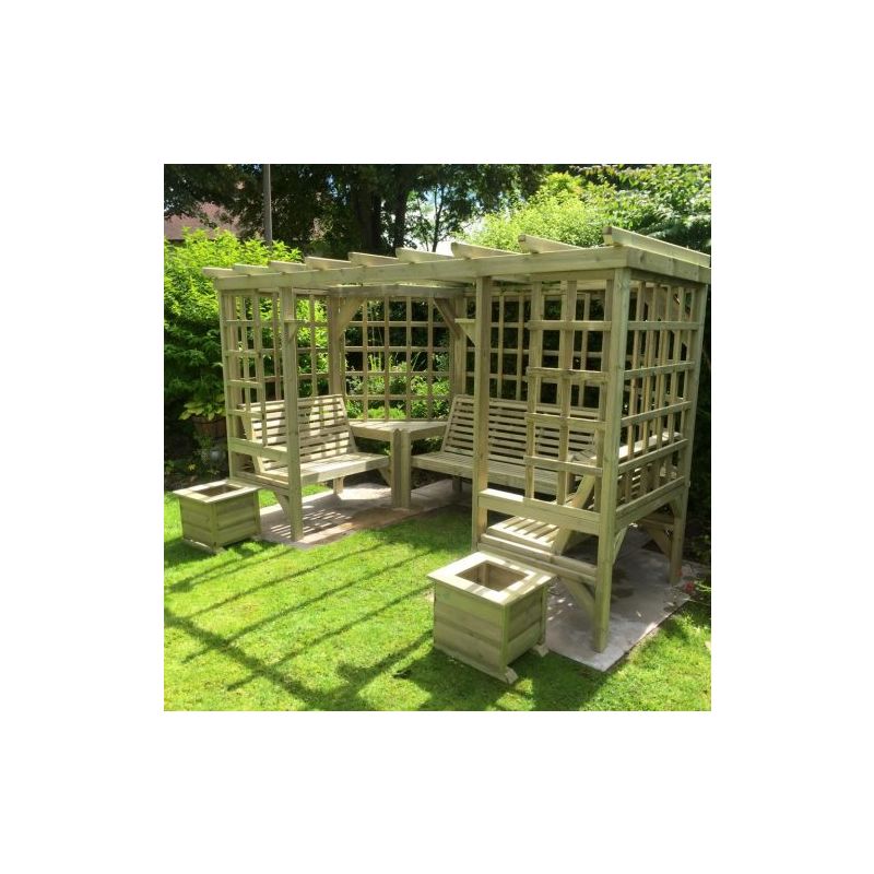 Hustyns 7 Seat Trellis Arbour