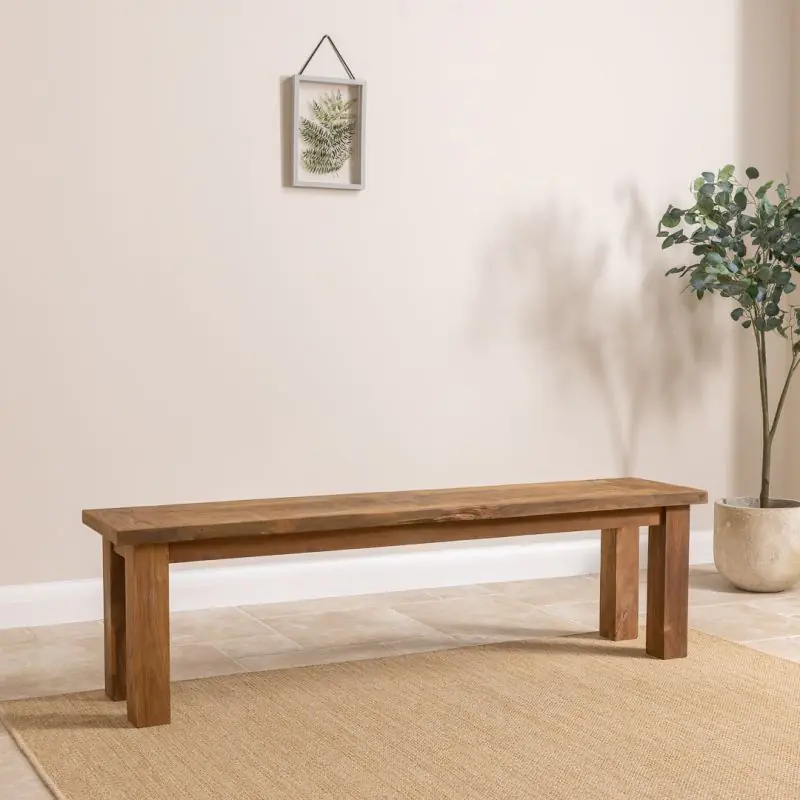 1.6m Reclaimed Teak Mexico Backless Bench 1.6m Reclaimed Teak Mexico Backless Bench