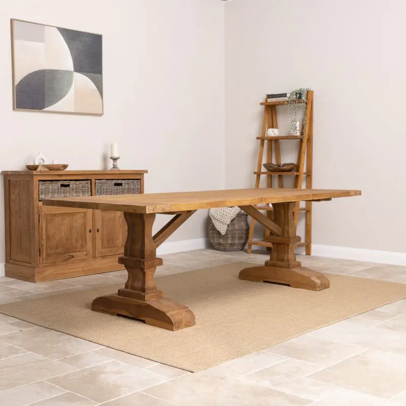 2.4m Reclaimed Teak Monastery Dining Table 2.4m Reclaimed Teak Monastery Dining Table