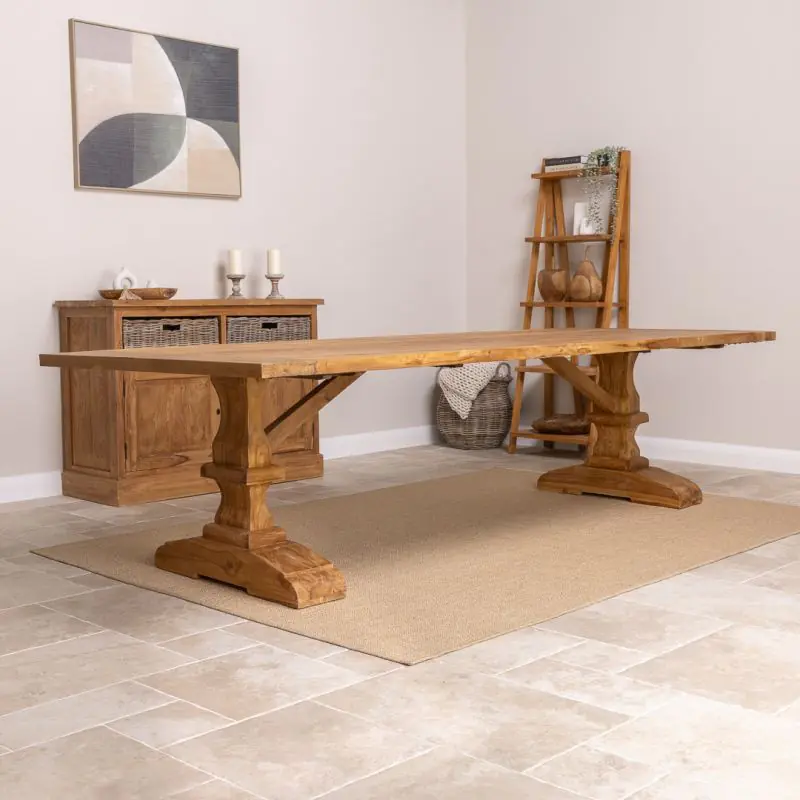 3m Reclaimed Teak Monastery Dining Table