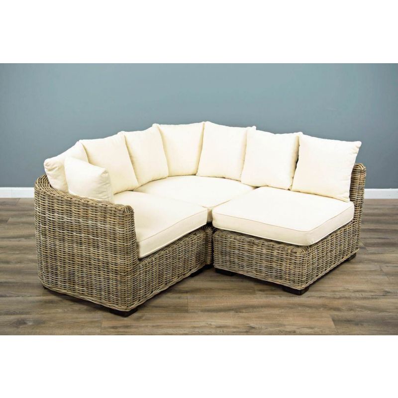 Puri Natural Wicker 3 Sectional Sofa