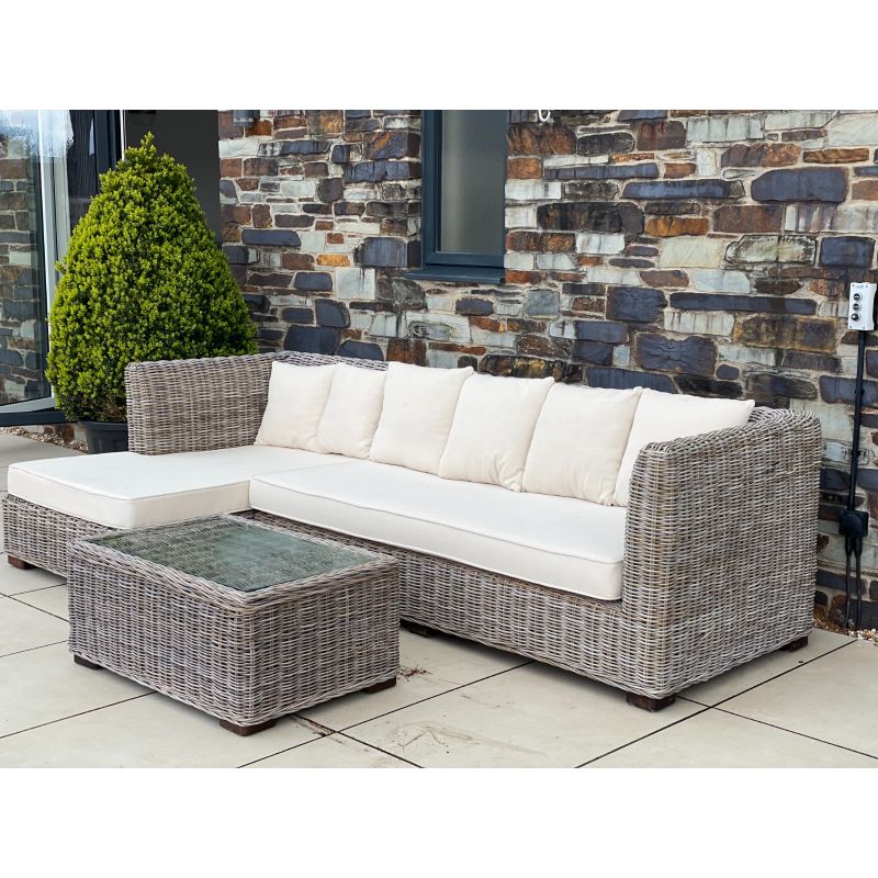 Sofi Natural Wicker Corner Sofa  