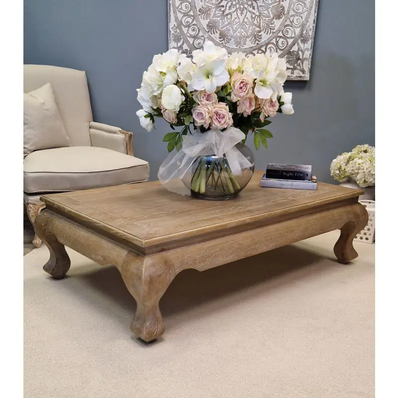 American Oak Grey Wash Coffee Table - 150cm