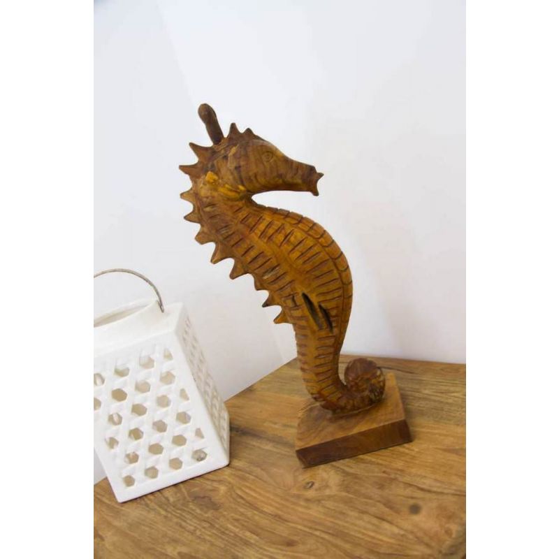 Reclaimed Teak Root Seahorse Sculpture