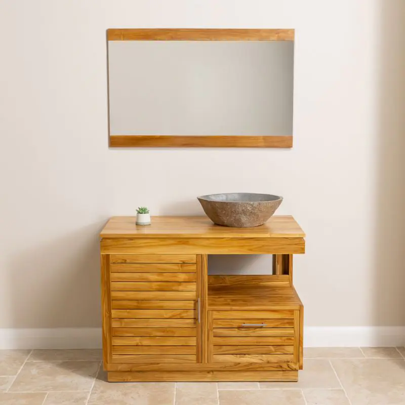 Oasis Teak Washstand with Cupboard and Drawer - 105cm X 80cm