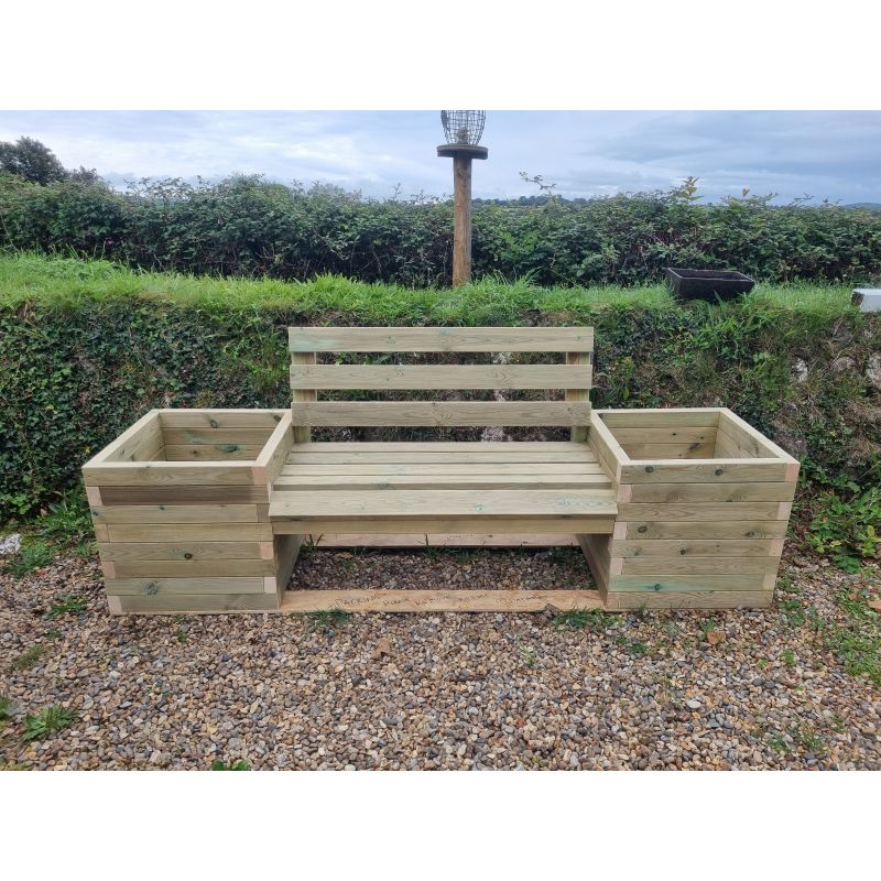 Swedish Redwood Planter Bench - With or Without Backrest