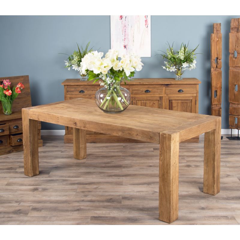  2.4m Reclaimed Elm Chunky Style Dining Table