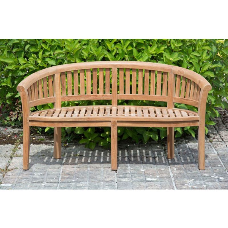 Wimbledon teak banana outlet bench