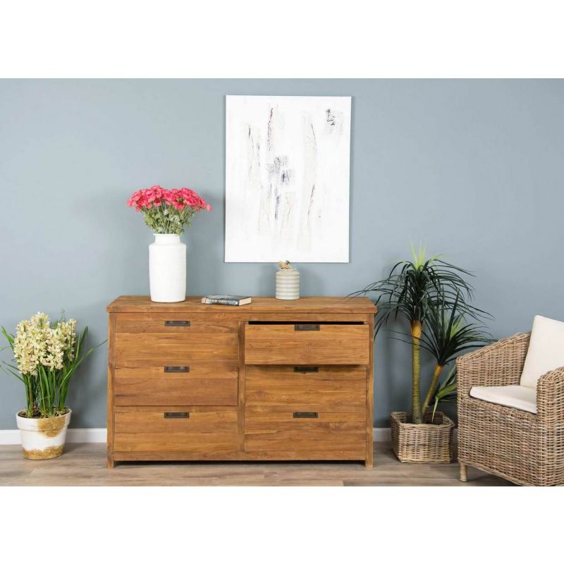 Reclaimed Teak Modern Chest of Drawers 