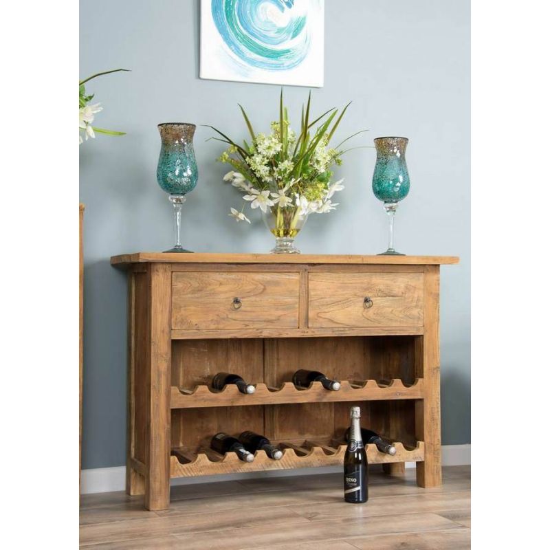 Rustic sideboard with wine rack online