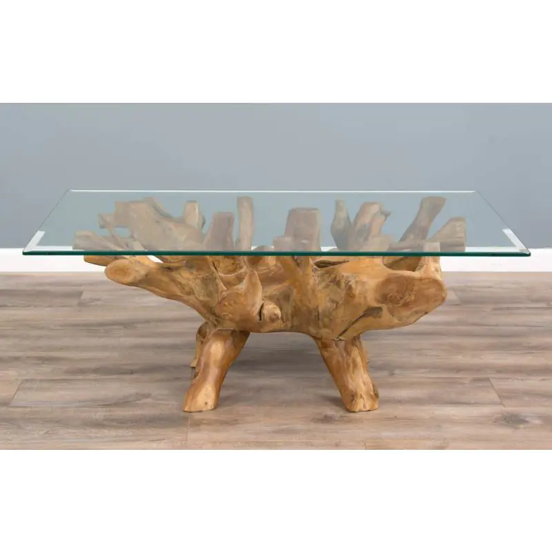 1.2m Reclaimed Teak Root Rectangular Coffee Table