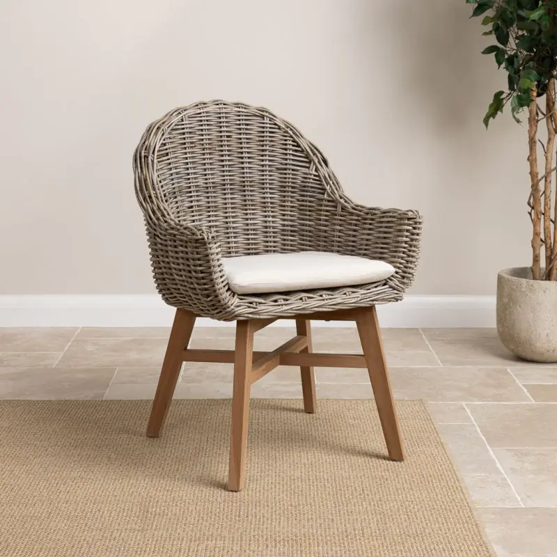 Scandi Natural Wicker Armchair