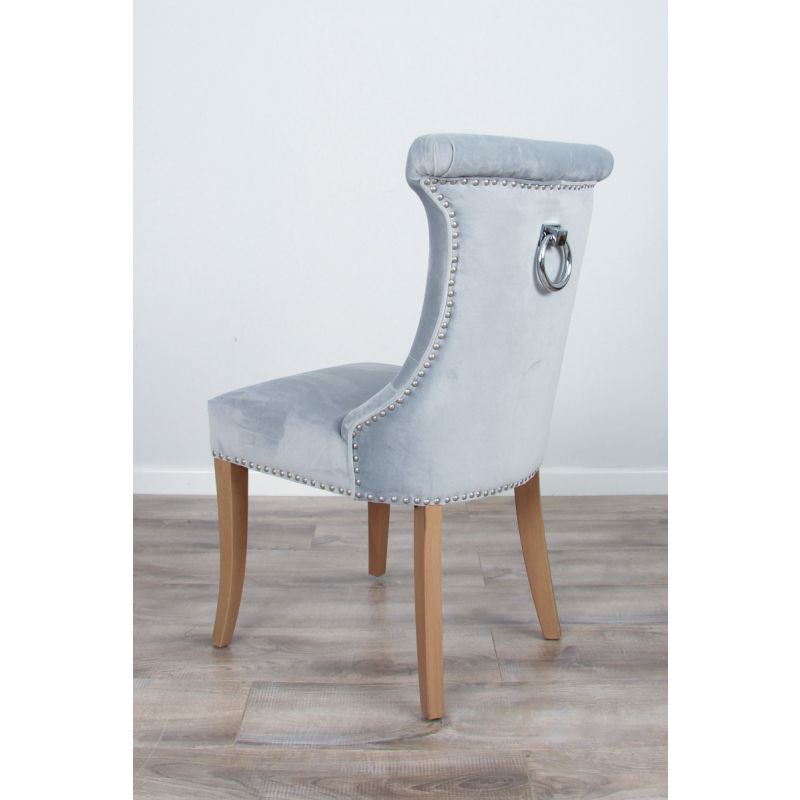 Velveteen Ring Back Dining Chair - Sea Mist