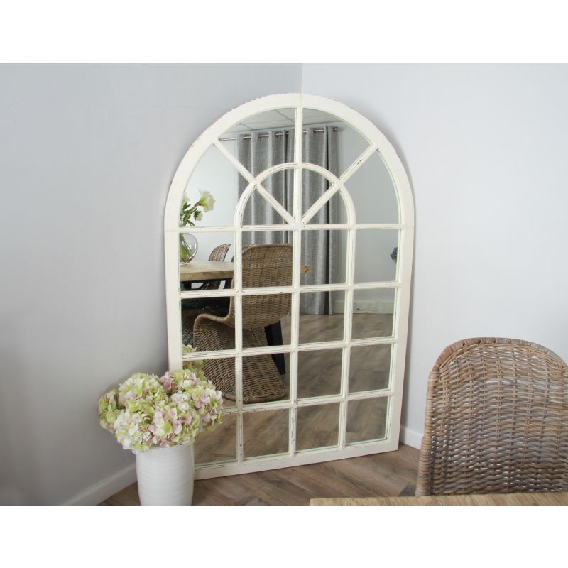 Shabby Chic Arch Window Mirror