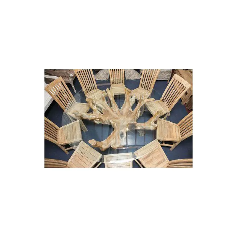 1.8m Reclaimed Teak Root Circular Dining Table