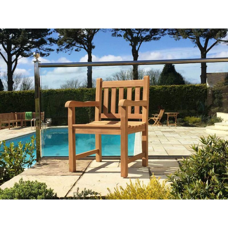 Traditional Teak Garden Armchair