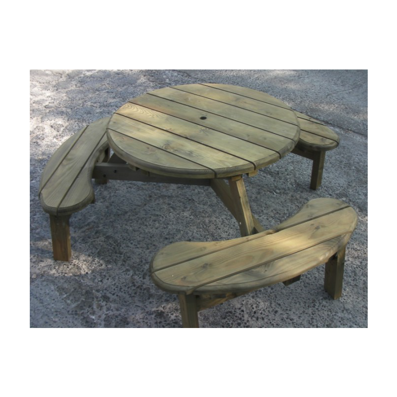 Douglas Fir 6 Seater Circular Picnic Bench