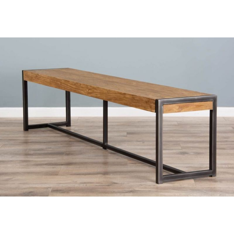 2m Reclaimed Teak Urban Fusion Dining Bench