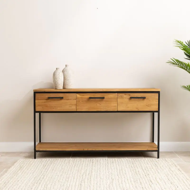 Urban Fusion Three Drawer Console Table
