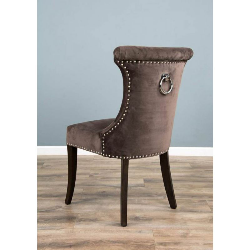 Velveteen Ring Back Dining Chair - Stone