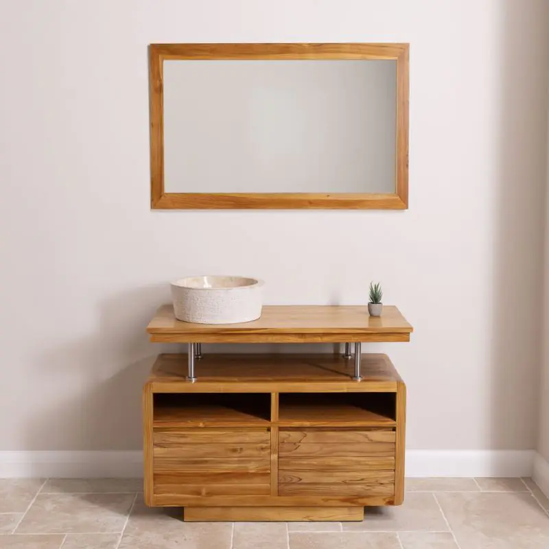 Vogue Teak Washstand with Two Drawers - 105cm X 80cm Vogue Teak Washstand with Two Drawers - 105cm X 80cm