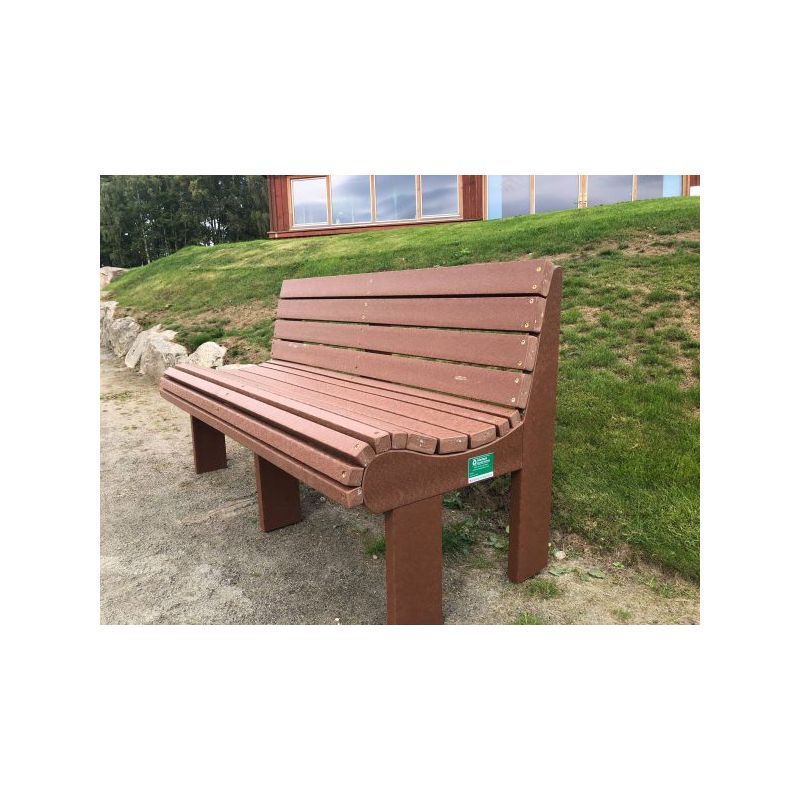Recycled Plastic 3 Seat Wave Bench