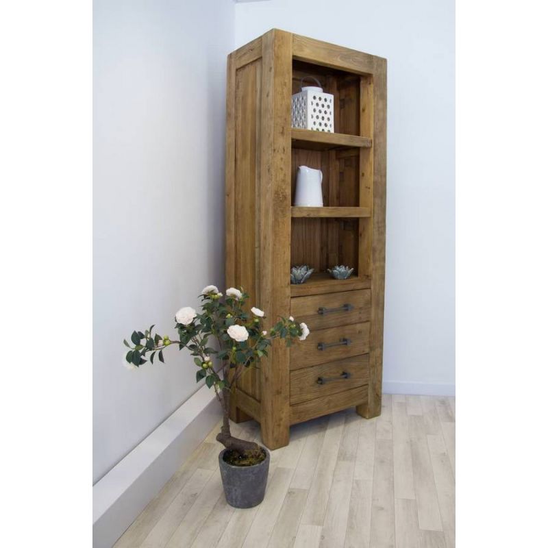 Reclaimed Elm Tall Display Cabinet