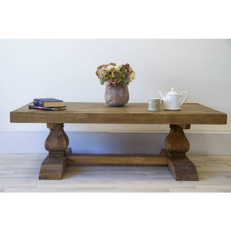 1.4m Reclaimed Elm Pedestal Coffee Table
