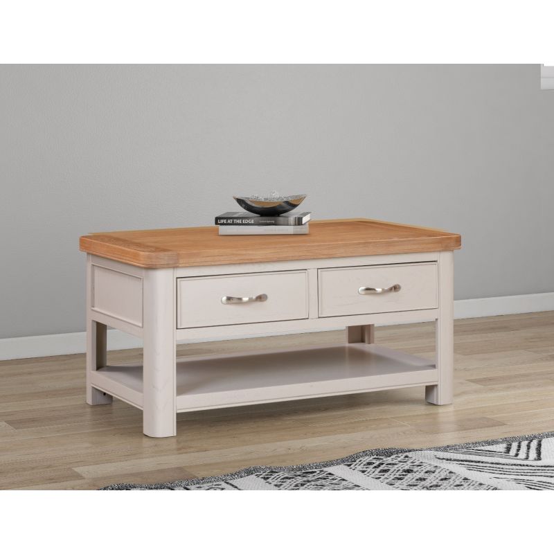Eden Coffee Table with Drawer & Shelf
