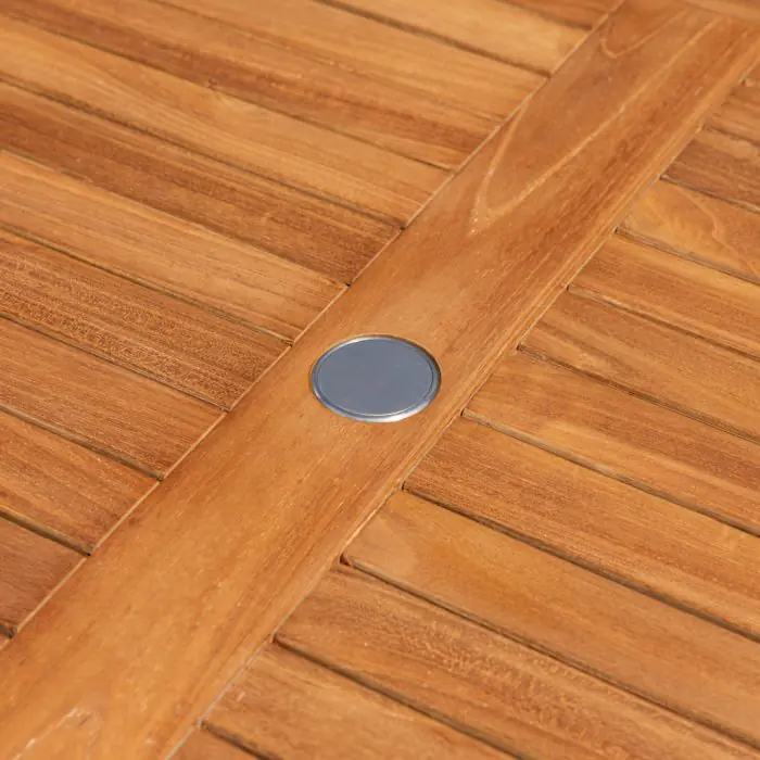 1.6m Teak Rectangular Pedestal Table - 3
