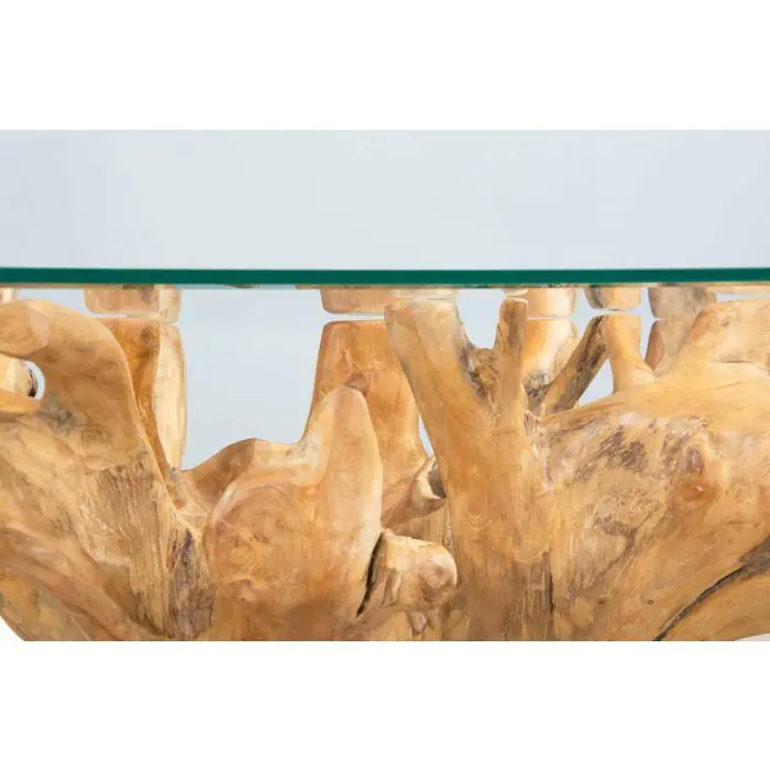 1.2m Reclaimed Teak Root Rectangular Coffee Table - 8
