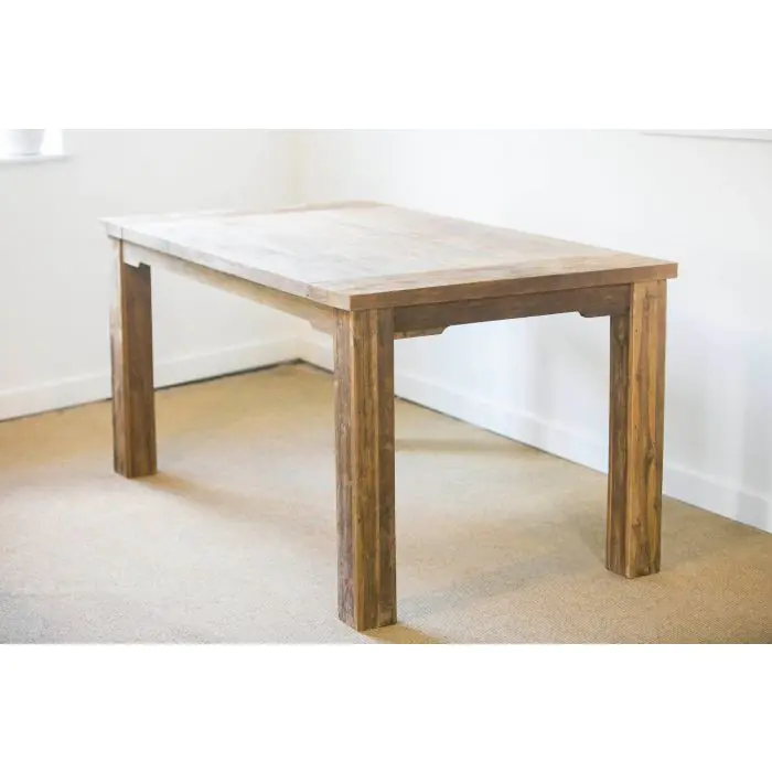 1.6m Reclaimed Teak Taplock Dining Table with 6 Stackable Zorro Chairs  - 5