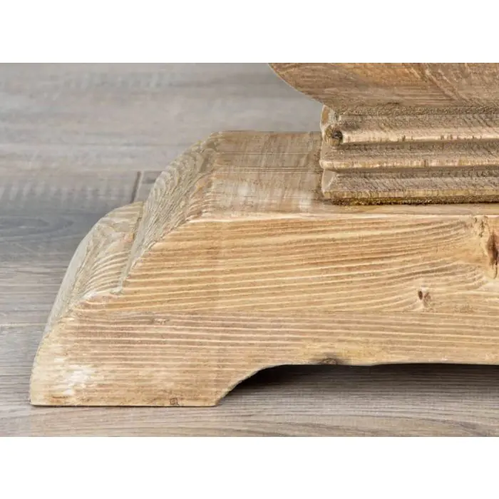 1.8m Reclaimed Elm Pedestal Dining Bench - 6