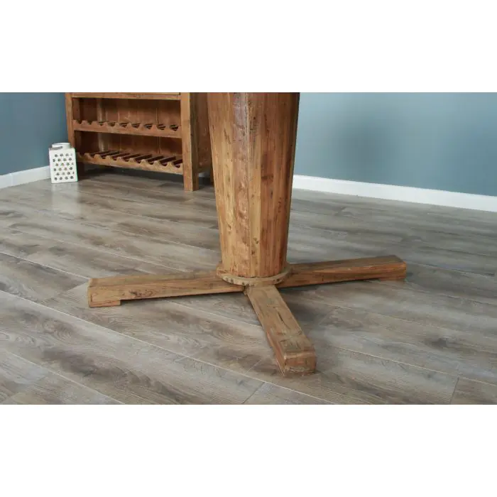 1.3m Reclaimed Teak Character Garden Table with 6 Latifa Chairs - 7