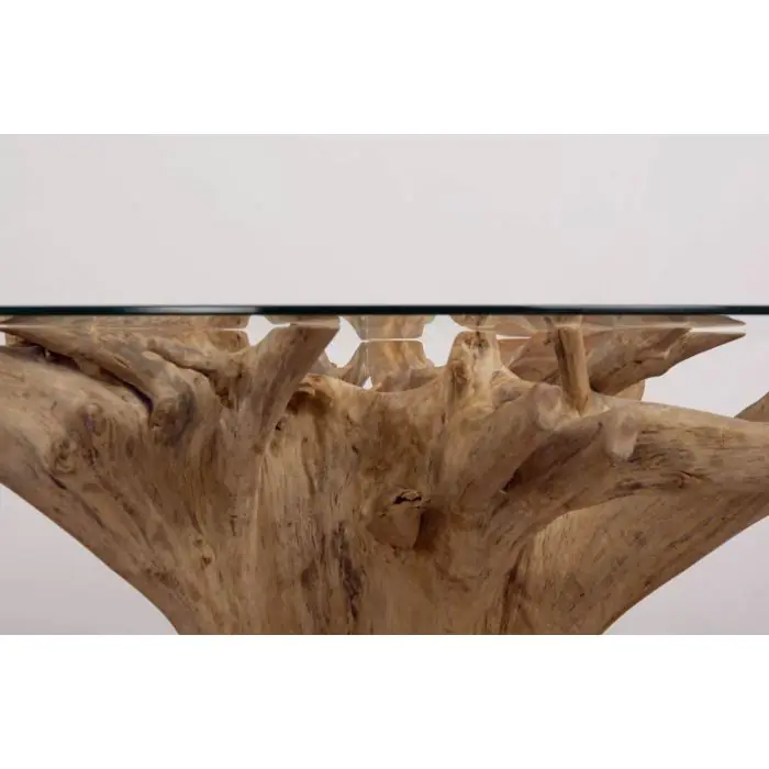 1.5m Reclaimed Teak Flute Root Circular Dining Table  - 6