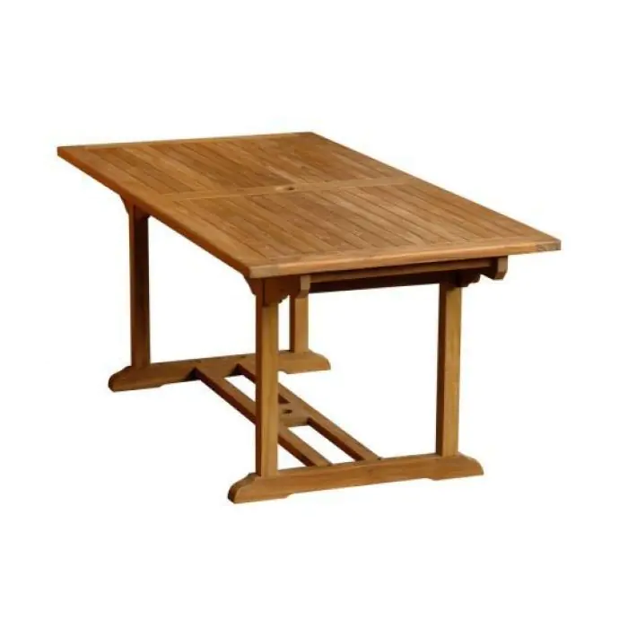 1.6m Teak Rectangular Pedestal Table with 6 Marley Chairs  - 3