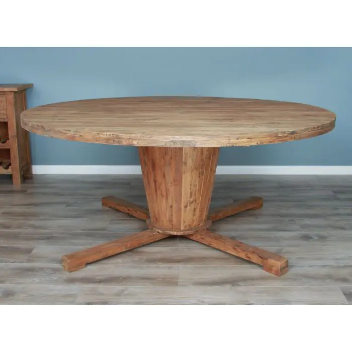 1.8m Reclaimed Teak Character Garden Table with 8 Latifa Chairs - 6