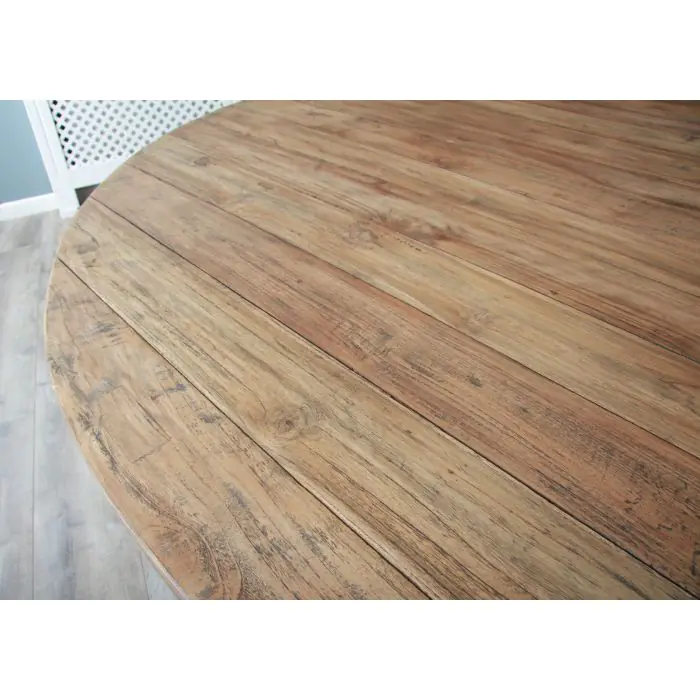 1.8m Reclaimed Teak Character Dining Table with 8 Latifa Chairs - 9