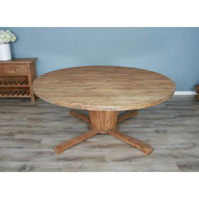 1.8m Reclaimed Teak Character Dining Table - 3