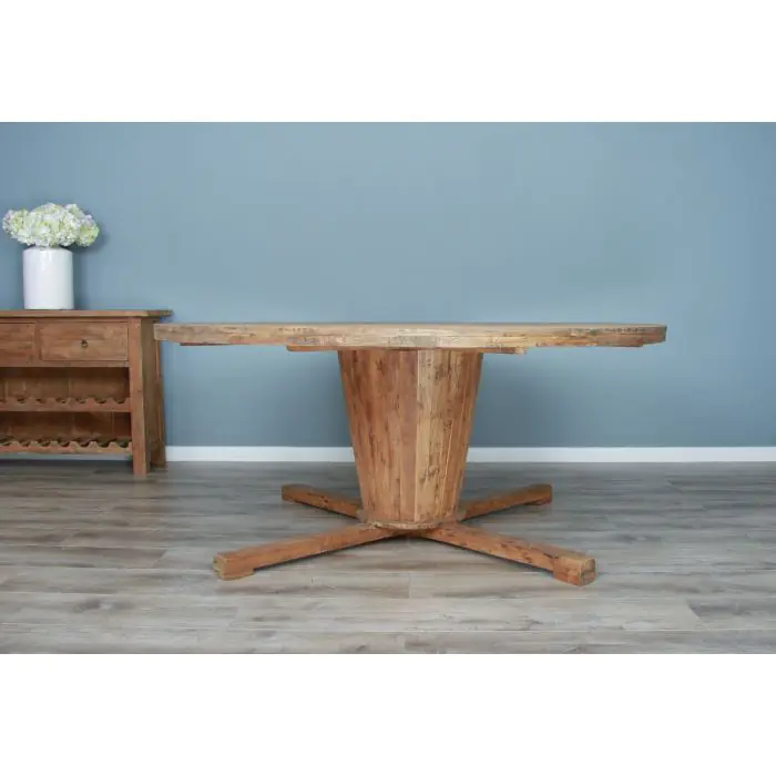 1.8m Reclaimed Teak Character Dining Table - 6