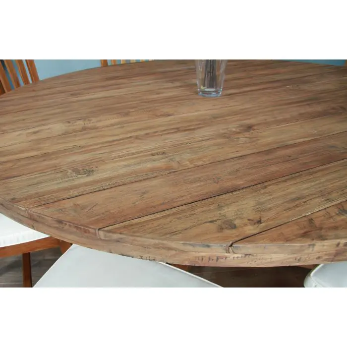 1.8m Reclaimed Teak Character Dining Table with 8 or 10 Santos Chairs - 5