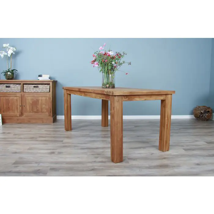 1.8m Reclaimed Teak Taplock Dining Table - 4