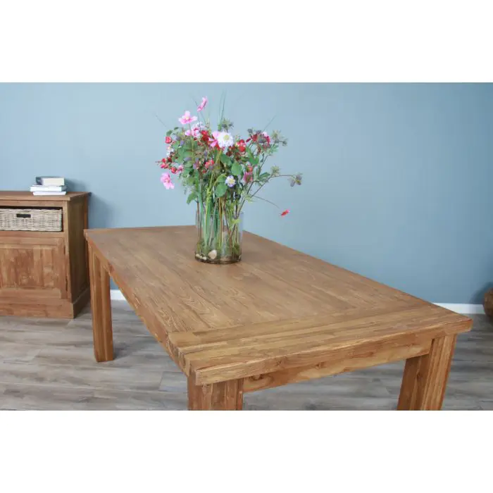 2m Reclaimed Teak Taplock Dining Table with 6 Donna Chairs - 5