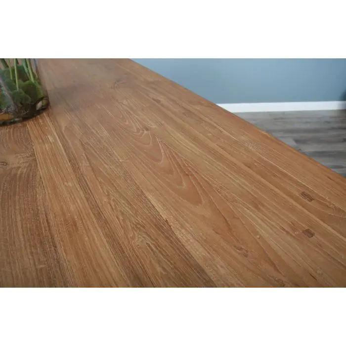 2m Reclaimed Teak Taplock Dining Table with 6 Donna Chairs - 8