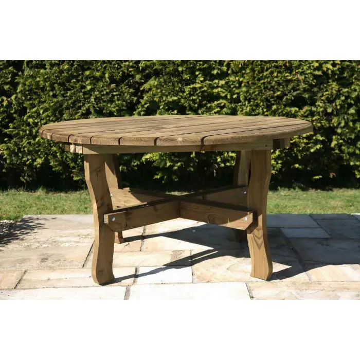 Douglas Fir Woodland Circular Table with 4 Woodland Armchairs - 2